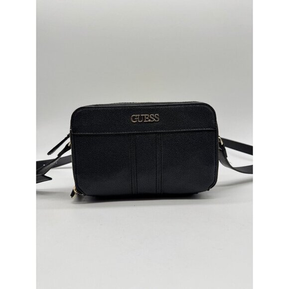 GUESS Trixy faux-leather small women's camera crossbody bag - Black - Picture 2 of 14